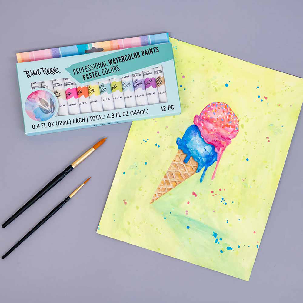 Brea Reese: Professional Watercolor Paint Set - Pastels - 12 Tubes