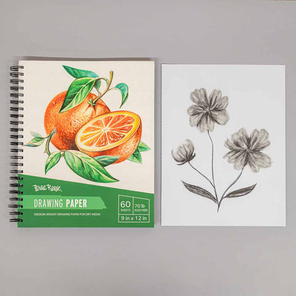 Brea Reese: Drawing Paper Pad Spiral-Bound 60 Sheets - 9x12" - 70 lb, Acid-Free
