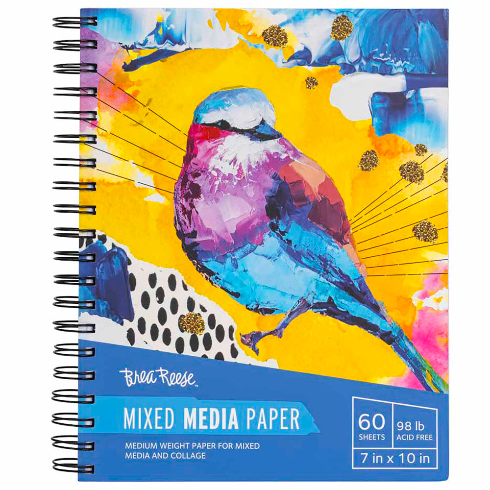 Brea Reese: Mixed Media Paper Pad 60 Sheets - 7x10" - 98 lb, Acid-Free