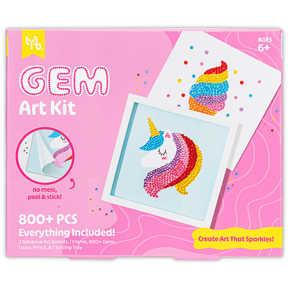 Little Yellow Bicycle: Ice Cream & Unicorn Gem Art Kit- 800+ pc Set