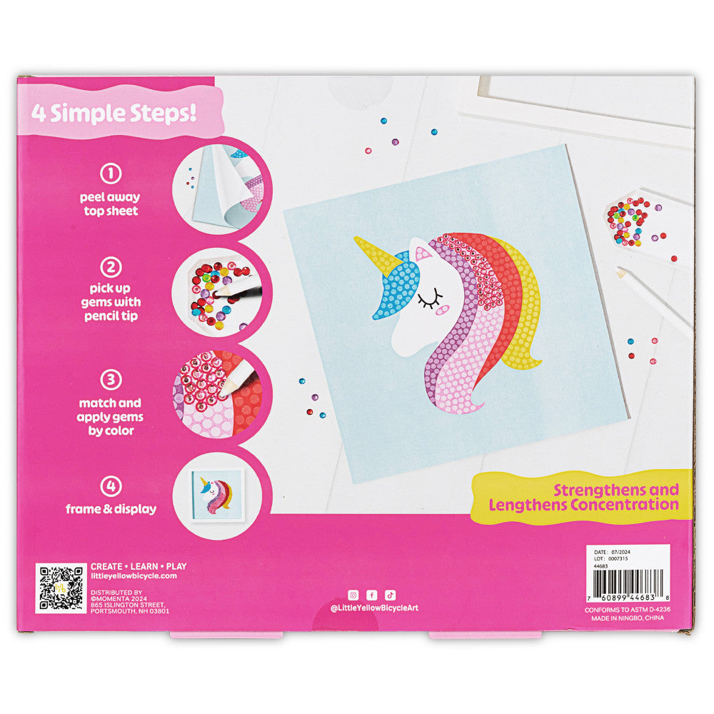 Little Yellow Bicycle: Ice Cream & Unicorn Gem Art Kit- 800+ pc Set