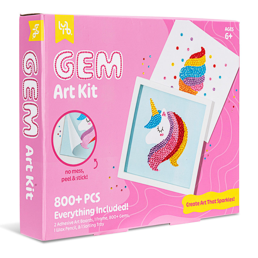 Little Yellow Bicycle: Ice Cream & Unicorn Gem Art Kit- 800+ pc Set