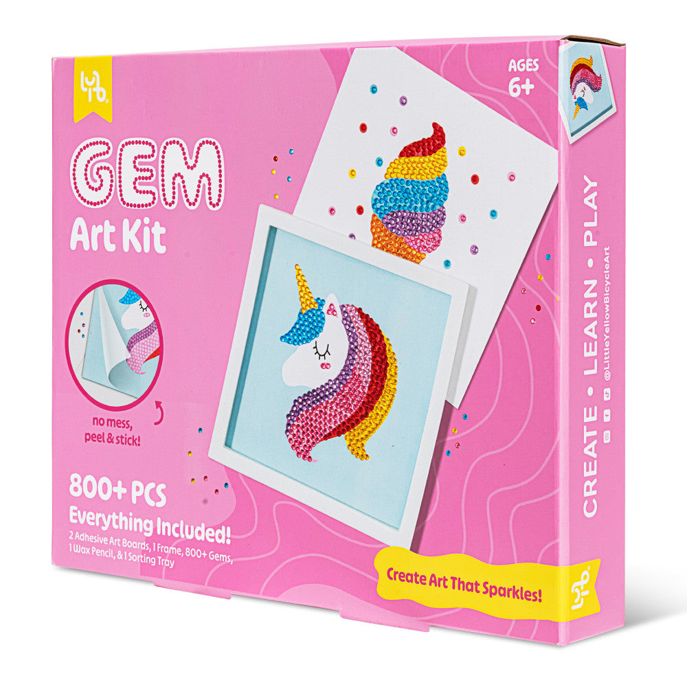 Little Yellow Bicycle: Ice Cream & Unicorn Gem Art Kit- 800+ pc Set