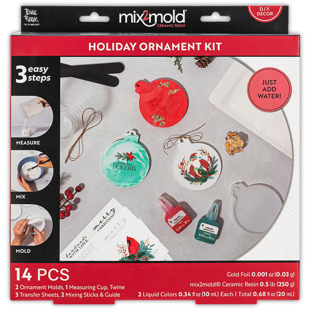 Brea Reese: Mix2Mold Ceramic Resin Holiday Ornament Kit
