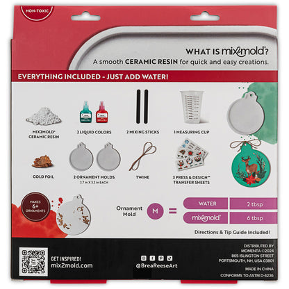 Brea Reese: Mix2Mold Ceramic Resin Holiday Ornament Kit