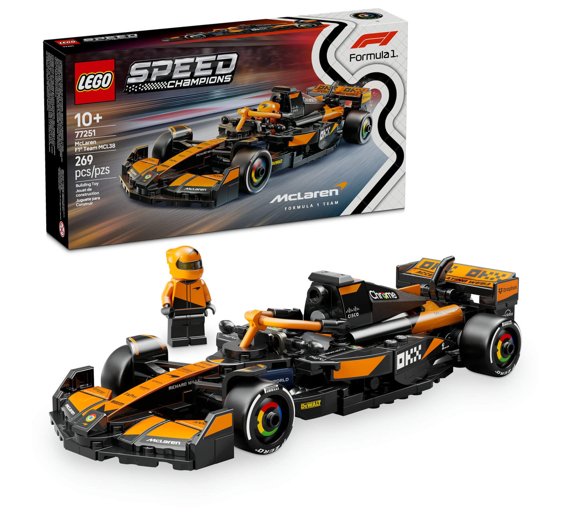 LEGO® Speed Champions McLaren F1® Team MCL38 Race Car Vehicle Set 77251