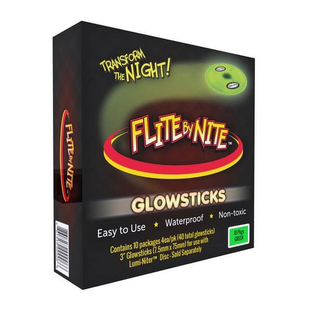 Lumi-Niter Glowstick Party Refills, Waterproof Green, 6-Pack