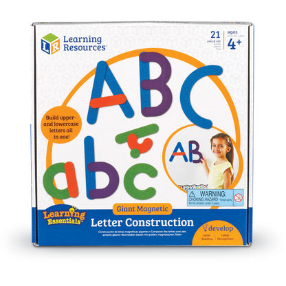 Learning Resources Giant Magnetic Letter Construction - 21-Piece Educational Set