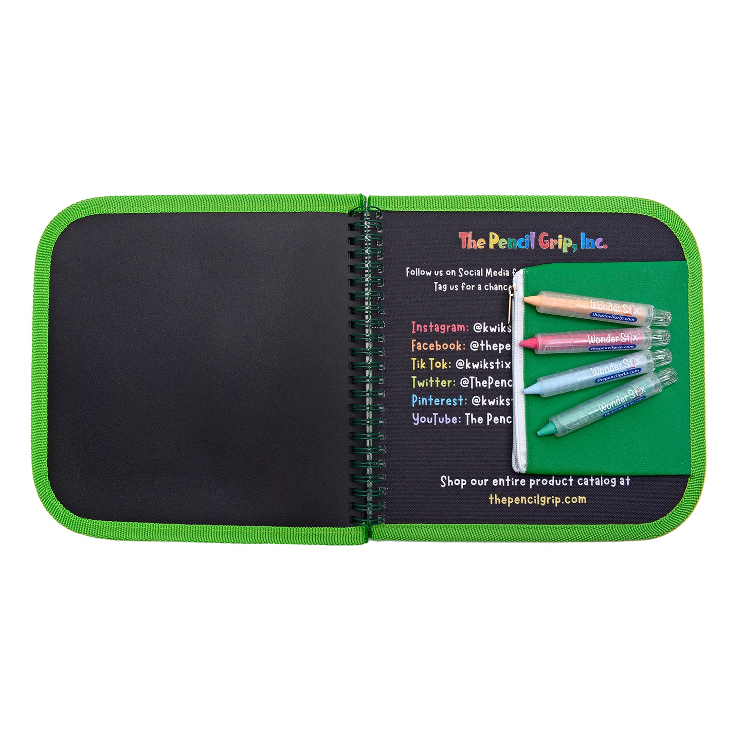 The Pencil Grip Daily Doodler Reusable Activity Book - Travel Cover with 4 Wonder Stix