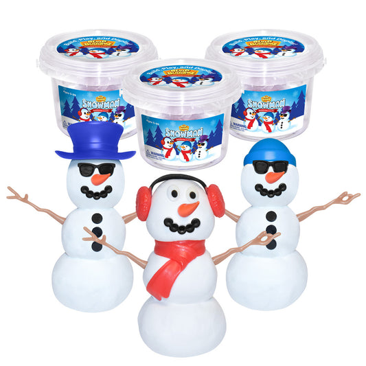 Build Buddiez: Snowman Craft Kit 3 Pack – Build-Play-Display, Kids 5+