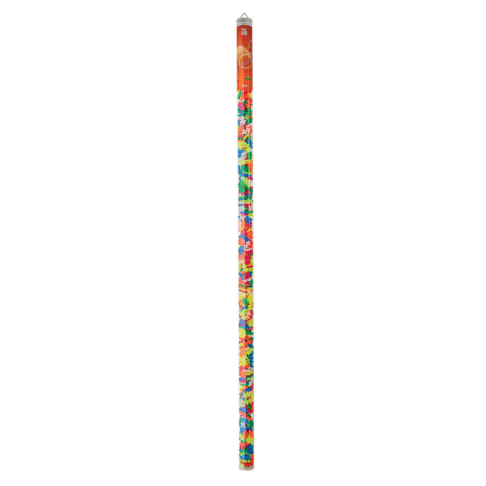 Plus-Plus: Super Tube - Neon Color Mix - 500 Pieces, Kids Ages 5+