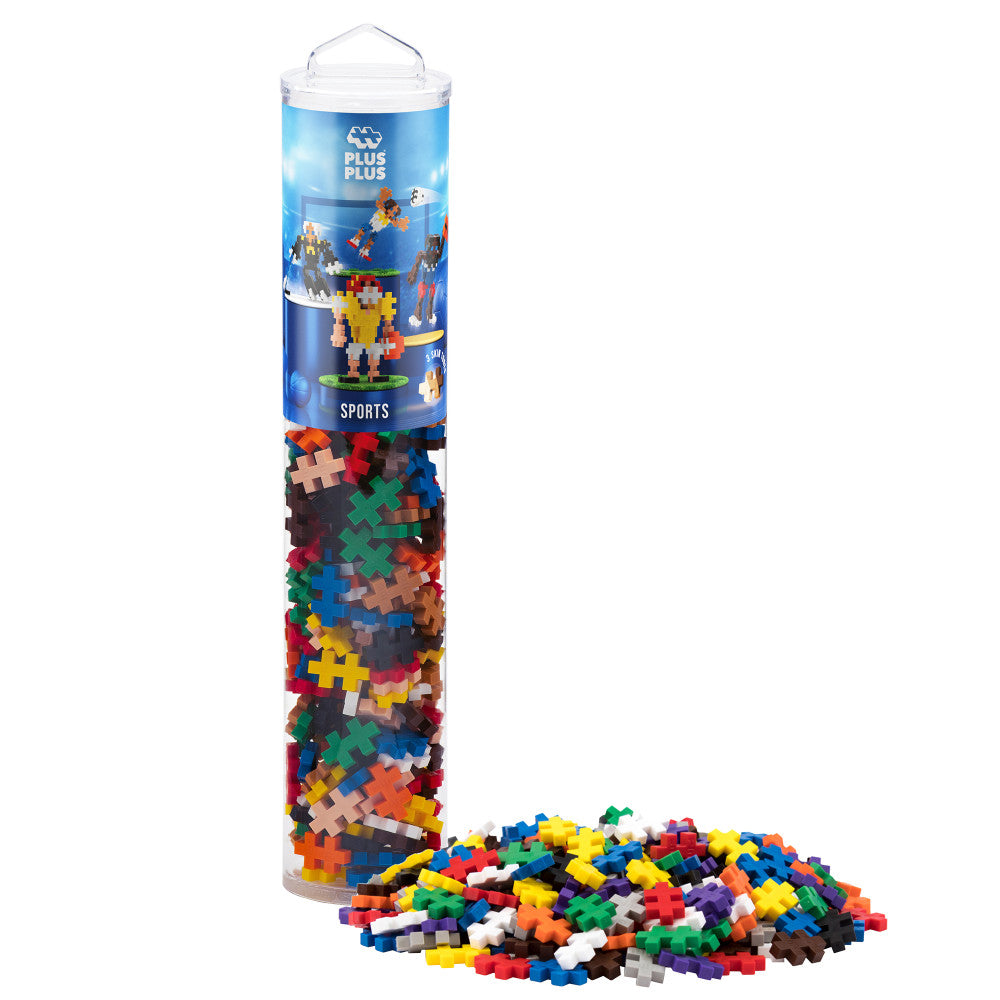 Plus-Plus: Instructed Play Tube - Sports - 240 Piece, Kids Ages 5+