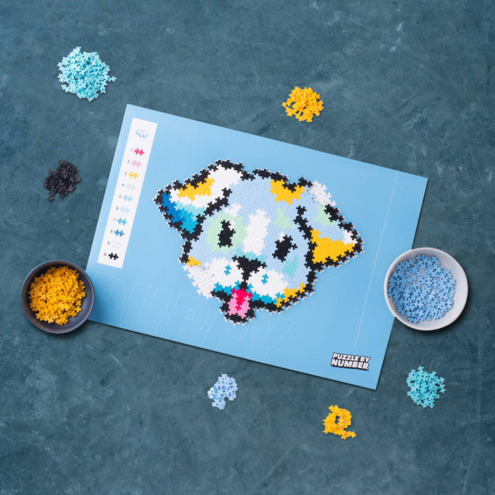 Plus-Plus: Puzzle by Number - Puppy - 500 Piece, Kids Ages 5+