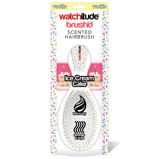 Watchitude: Scented Hair Brush - Ice Cream Cake - Kids Vanilla Scented Stylish Brush