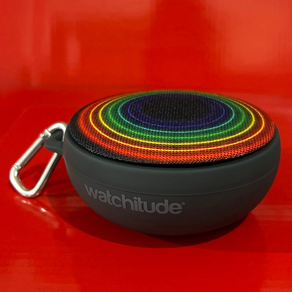 Watchitude: Jammed 2 Go - Rainbow Wave - Round Bluetooth Speaker