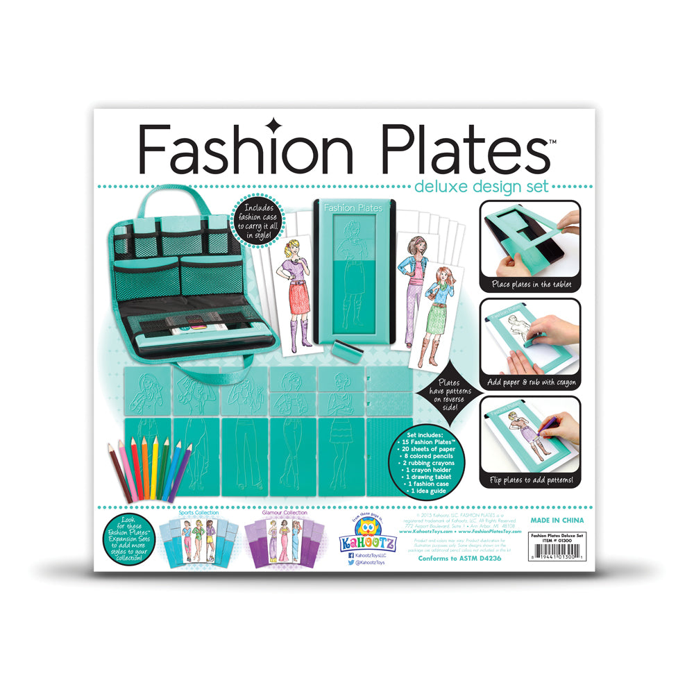 Fashion Plates Deluxe Design Set - Creative Drawing Kit for Kids