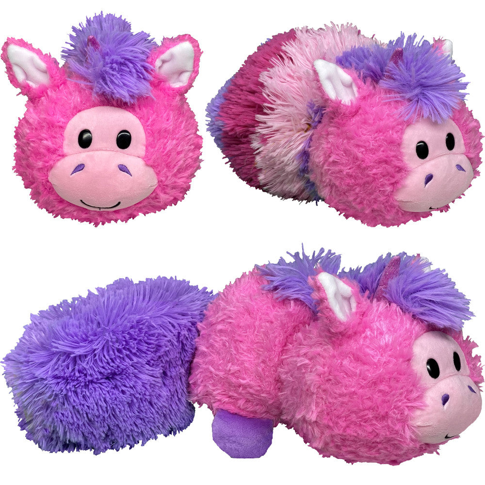 FlipaZoo Magic Tails Pink Unicorn to White Cat - 2-In-1 Animal Plush