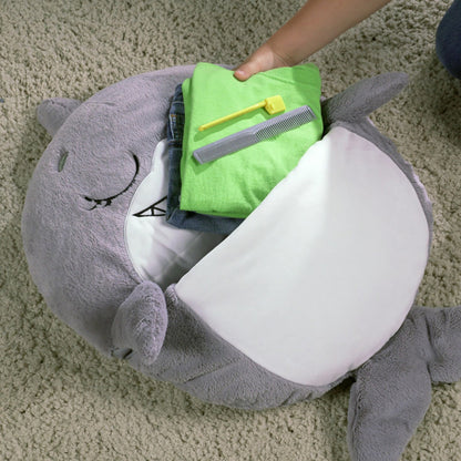 Happy Nappers: Pillow & Sleepy Sack: Large - Grey Shark, Kids 7+