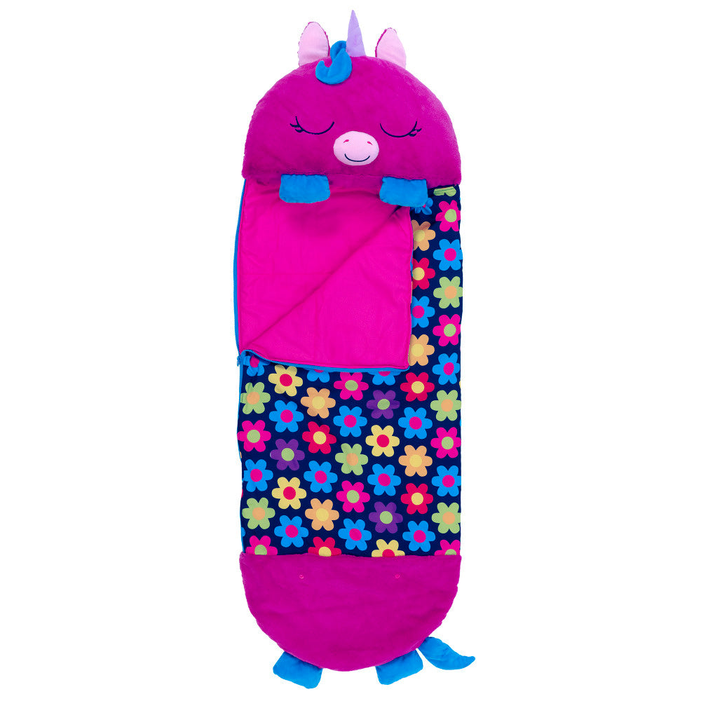 Happy Nappers: Pillow & Sleepy Sack: Large - Fiona The Purple Unicorn, Kids 7+