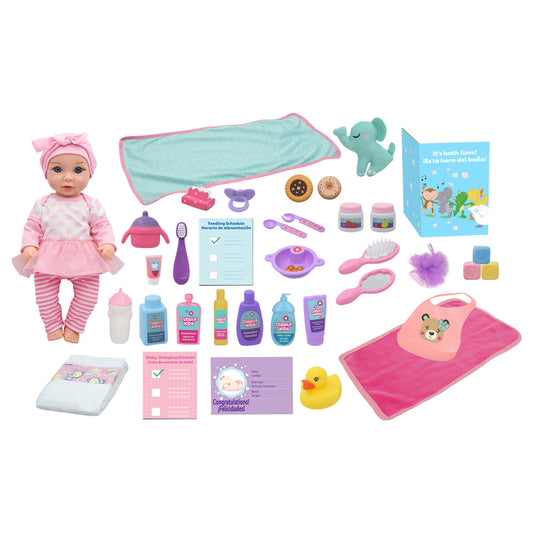 Cuddle Kids: Love N' Feed Playset - 15" Baby Doll - Pink Tutu Outfit