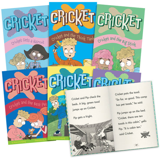 Junior Learning  Cricket the Kid Decodable Chapter Books, Boxed Set