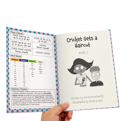 Junior Learning  Cricket the Kid Decodable Chapter Books, Boxed Set