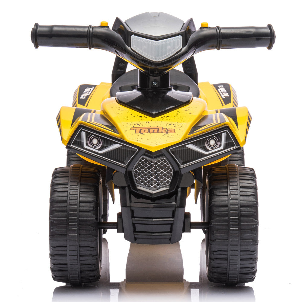 Tonka: Quad Push Car - Yellow - Foot-To-Floor Ride-On Toy, Toddlers & Kids 12mo+