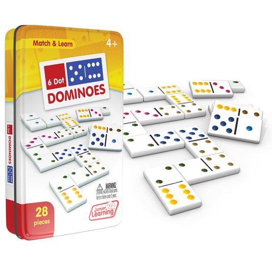 Dot Dominoes 28-Piece Classic Matching Game with Collector's Tin