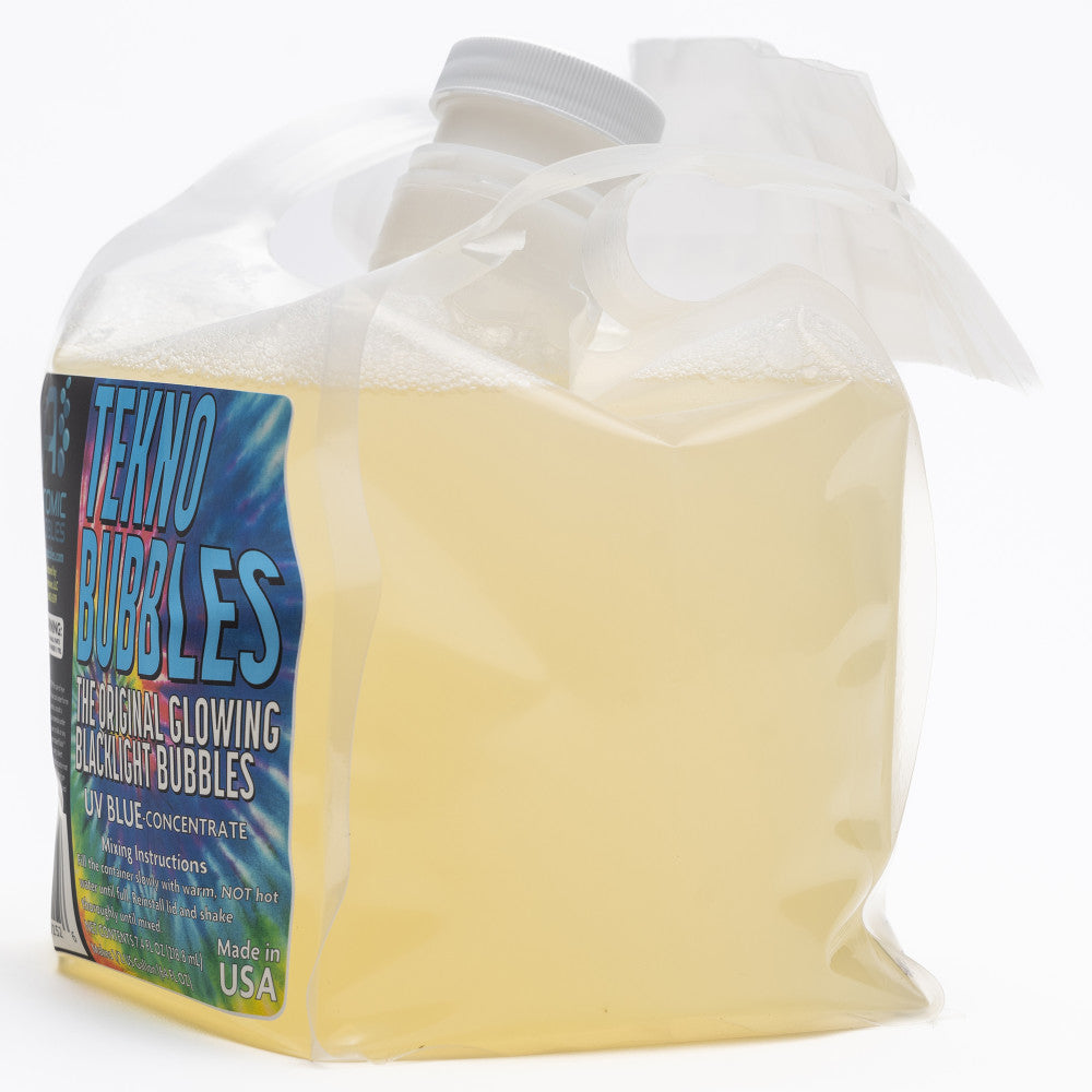 Atomic Bubbles Tekno Bubbles - UV Glowing Bubble Refill - Blue 64oz