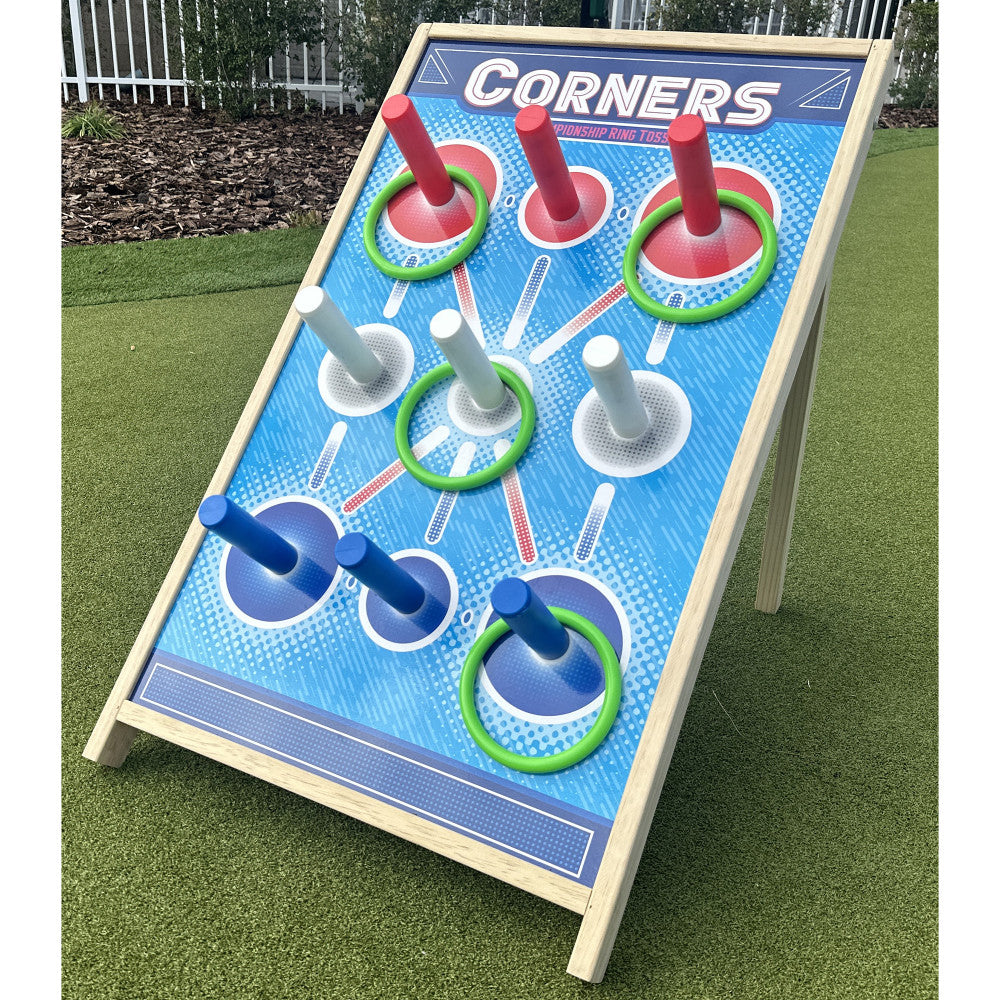 Corners Championship 4pc Green Ring Toss Set - Outdoor & Indoor Fun