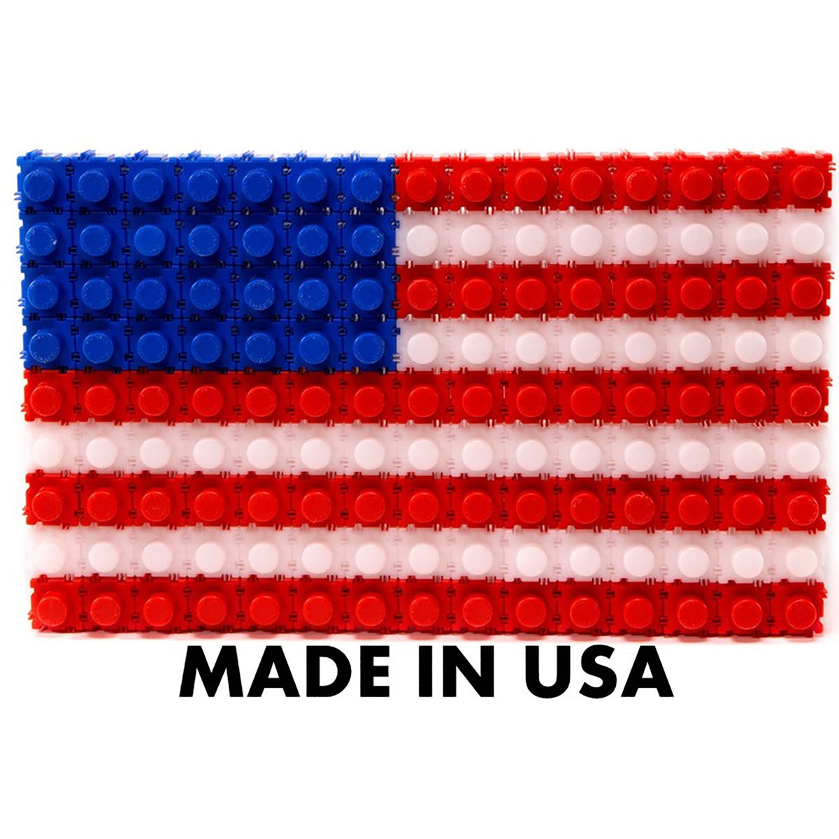 Snapo Creative Builders Kit 200-Piece Set in red, white, and blue building blocks