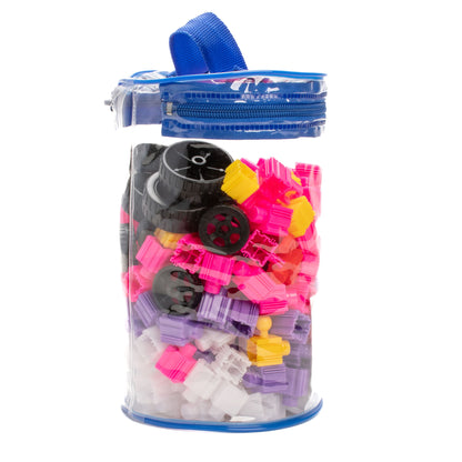 Snapo Unicorn Creator Kit 200-piece building set with colorful pink, purple, yellow and white snap-together pieces in...