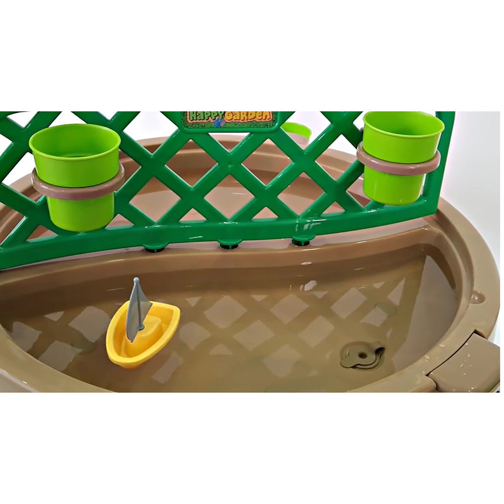 Dolu: 4-In-1 Activity Table: Gardening, Sand, Water, Creativity - Brown & Green