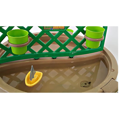 Dolu: 4-In-1 Activity Table: Gardening, Sand, Water, Creativity - Brown & Green