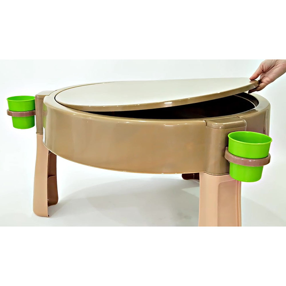Dolu: 4-In-1 Activity Table: Gardening, Sand, Water, Creativity - Brown & Green