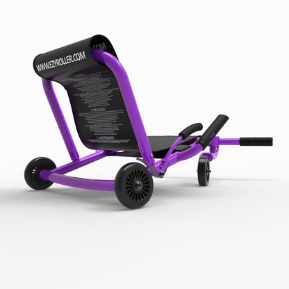 EzyRoller Classic - Purple - Ride-On Scooter for Kids, 154lb Capacity