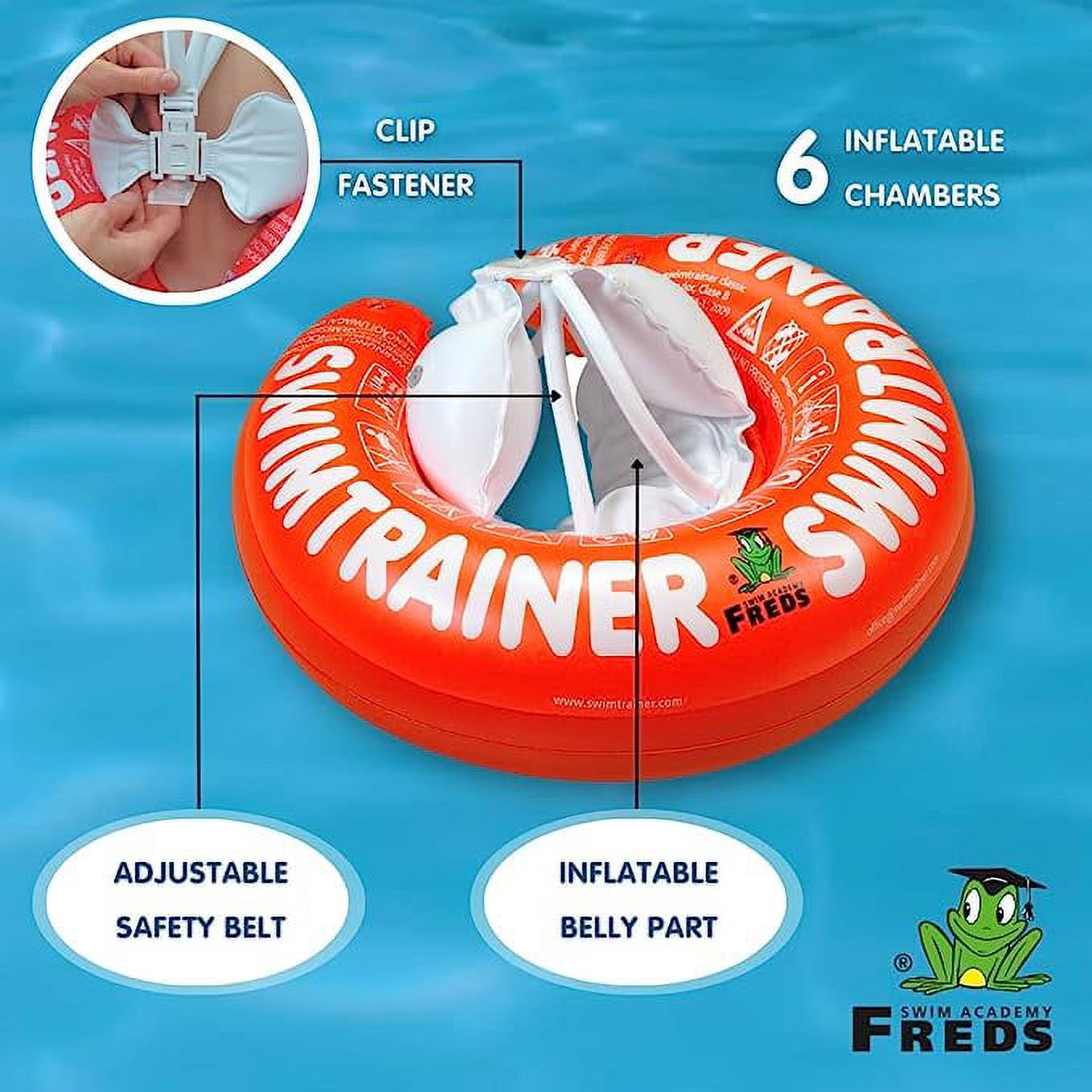 FREDS SWIM ACADEMY SWIMTRAINER Classic Red - Infant Baby Pool Float
