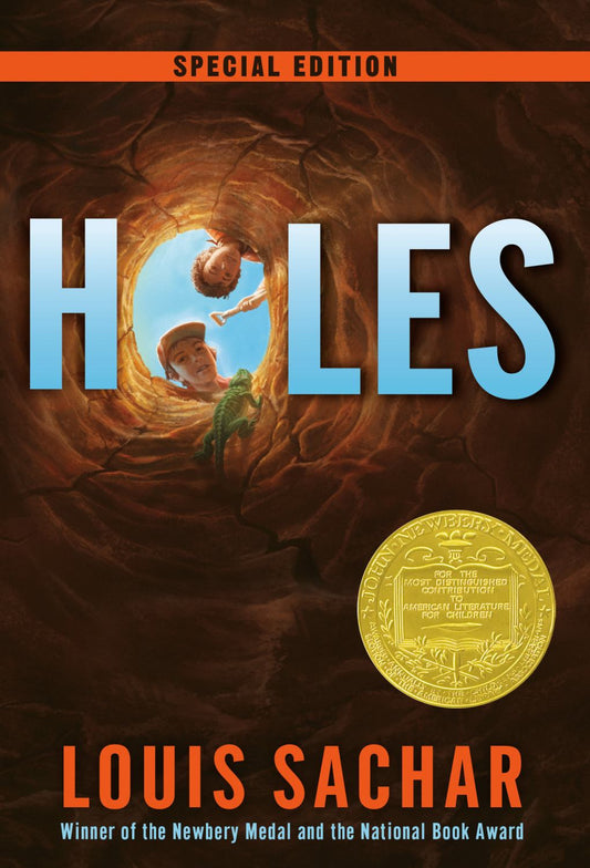 Holes by Louis Sachar Special Edition book with Newbery Medal award seal