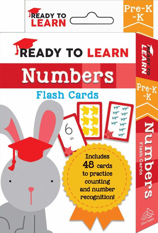 Ready to Learn Numbers Flash Cards for Pre-K-K with 48 cards featuring counting and number recognition practice