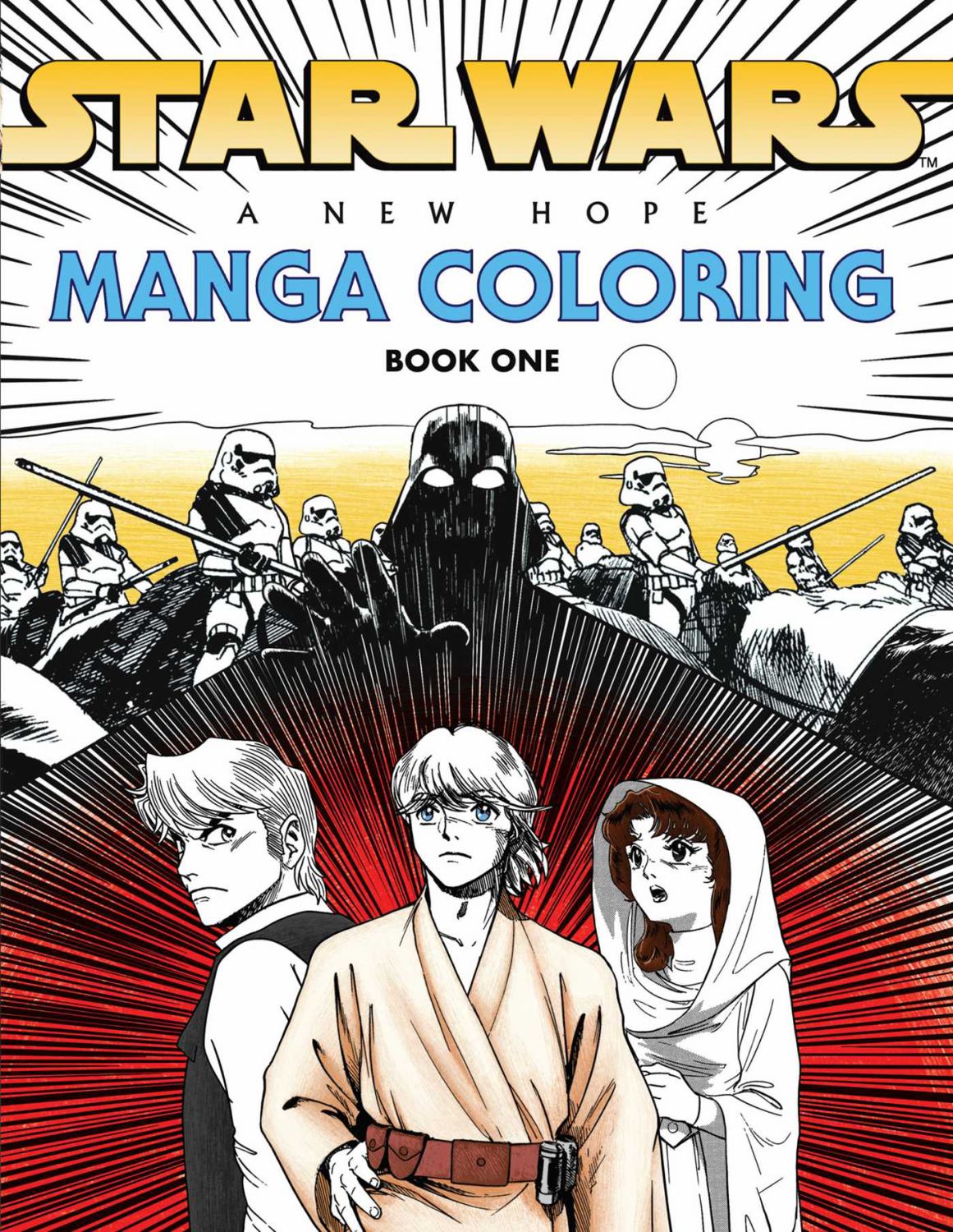 Star Wars A New Hope Manga Coloring Book One with illustrated characters