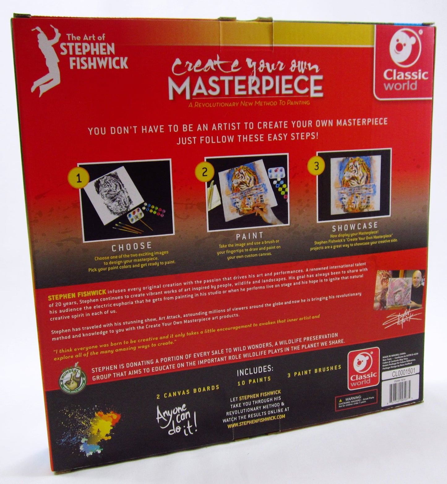 Fishwick Canvas Kitten & Tiger Paint Set by Stephen Fishwick - Create Your Own Masterpiece