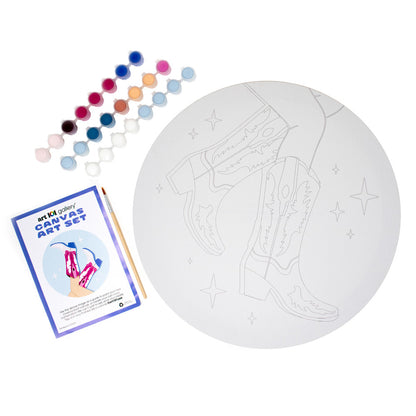 Art 101 Gallery Disco Cowgirl Canvas Art Set - 2-Pack Paintable Canvases