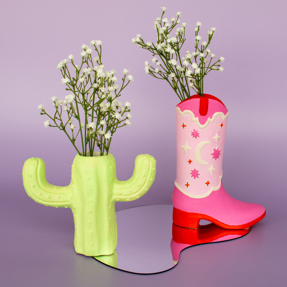 Art 101 Western Flair Ceramic Vase Painting Kit - Cowboy & Cactus Designs