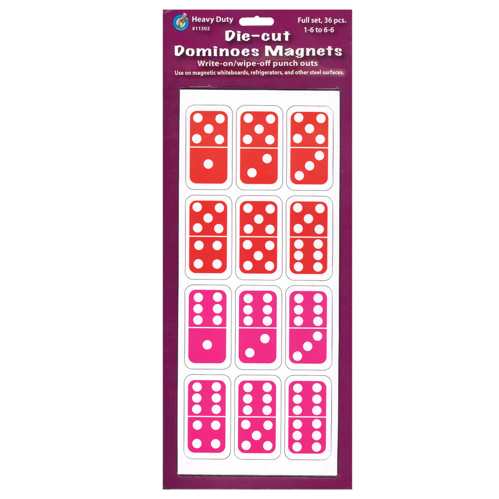 Ashley Productions Colorful Magnetic Dominoes Set, 36 Pieces
