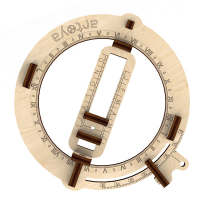 Artoya Vintage Pocket Sundial 3D Wooden STEM Kit, 5-Pack