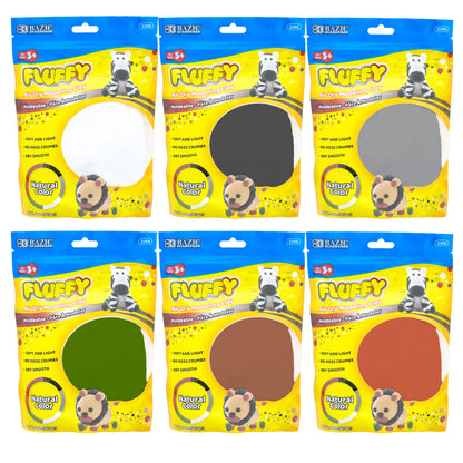 BAZIC 2 Oz. Earth Tone Air Dry Modeling Clay Set - Natural Colors, 48 Packs