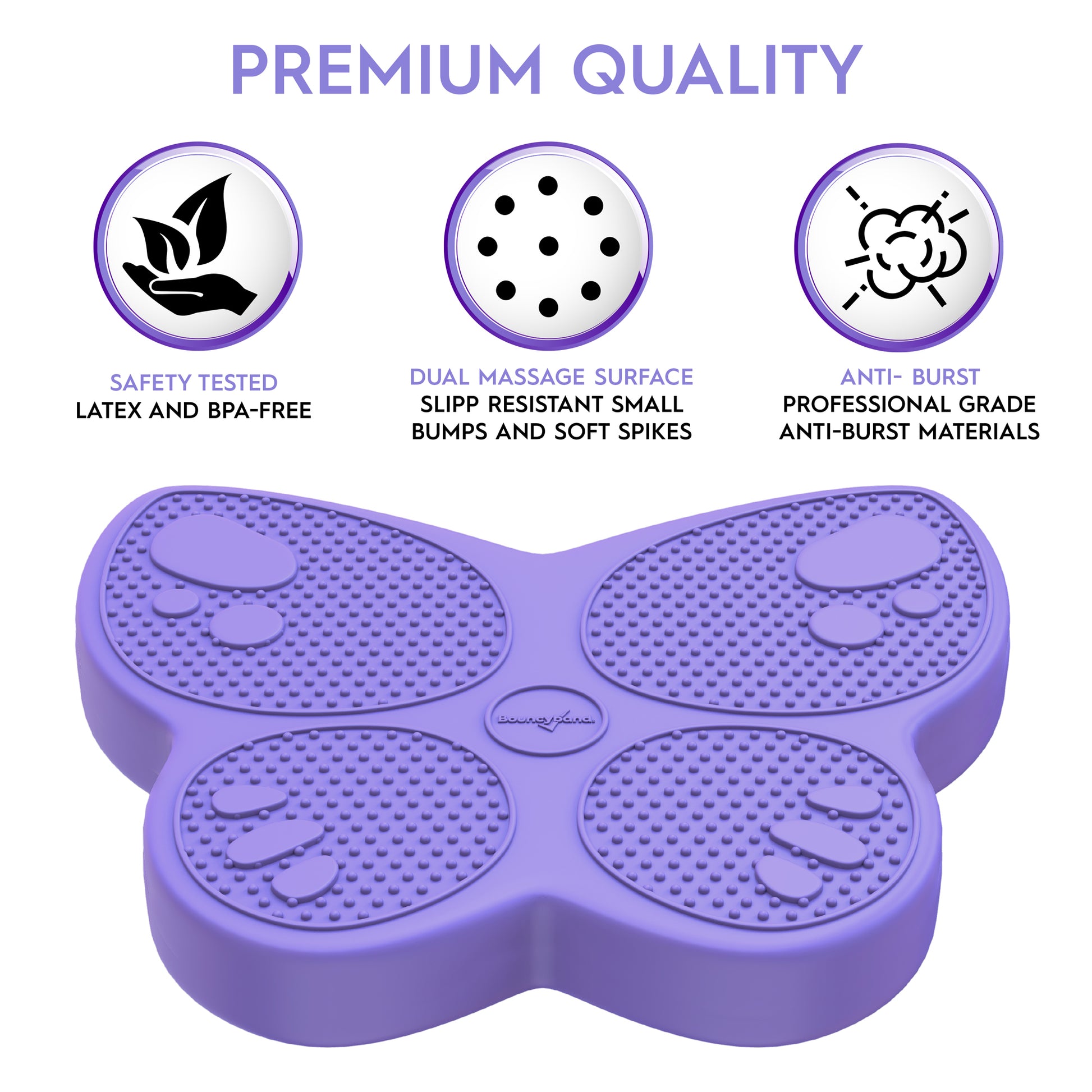 Bouncyband® Wiggle Seat Sensory Cushion, Purple Butterfly