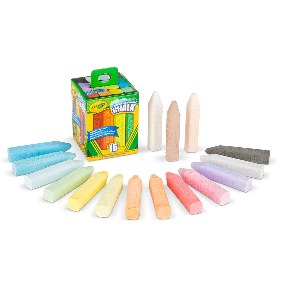 Crayola Colorful Carnival 16-Stick Sidewalk Chalk - Assorted Colors, 96 Total
