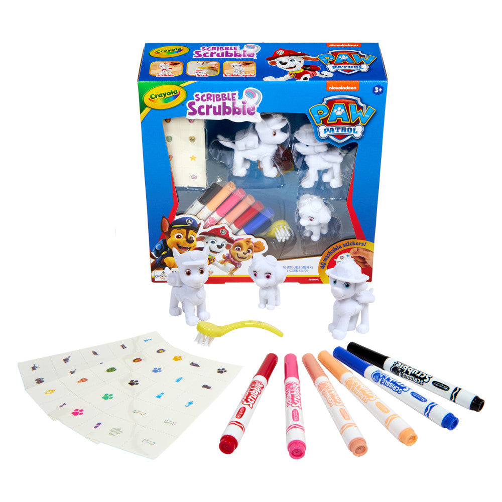 Crayola Scribble Scrubbie Paw Patrol Deluxe Art Kit - 3 Pets Set