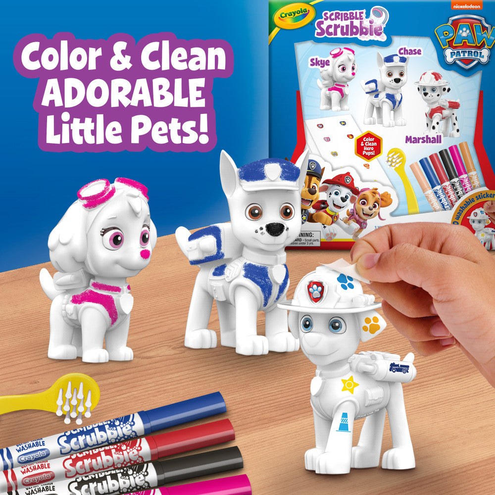 Crayola Scribble Scrubbie Paw Patrol Deluxe Art Kit - 3 Pets Set